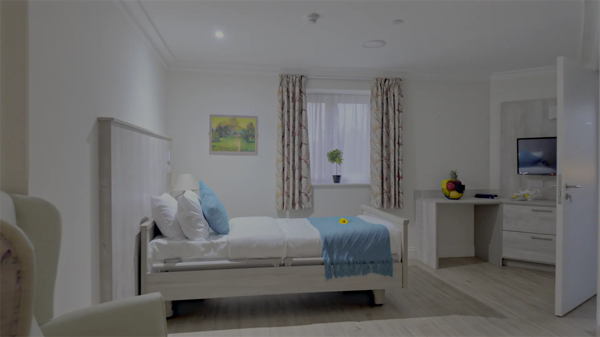 Comfortable ensuite bedroom for short-term respite care stays in Essex