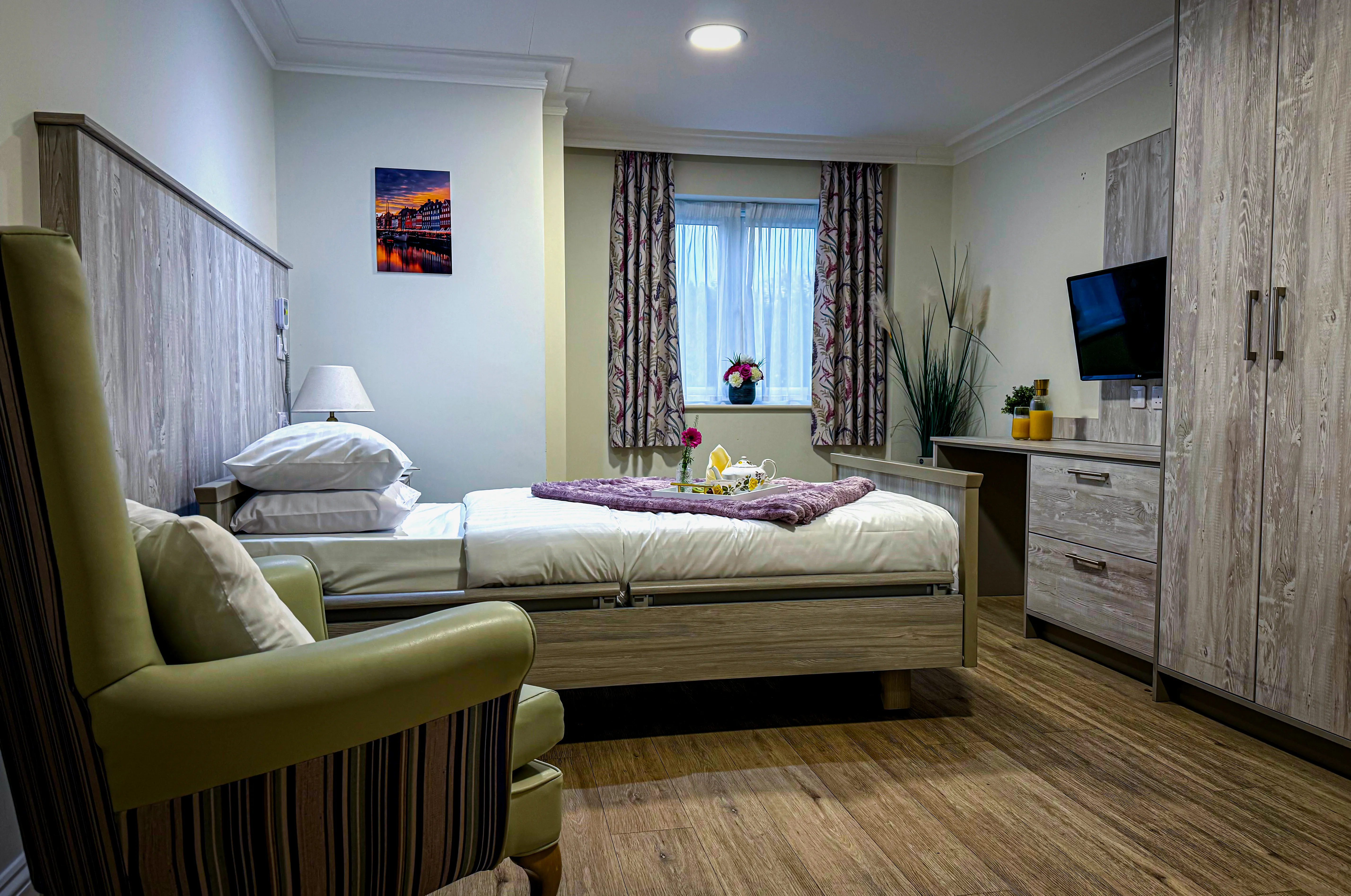 En-suite room at Forest Place Nursing Home, Buckhurst Hill, Essex